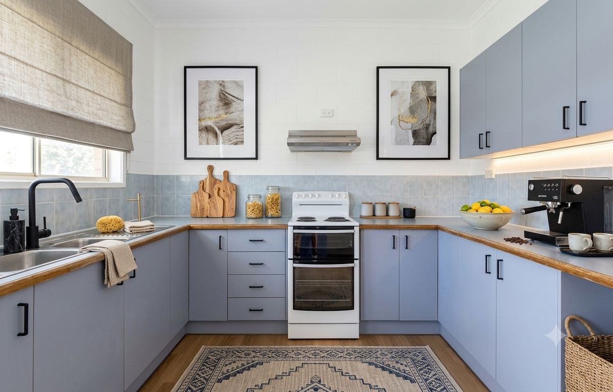 Styled kitchen with staged decor